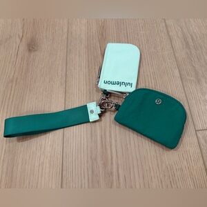 Lululemon Dual Pouch Wristlet - Emerald Ice/Mint Moment